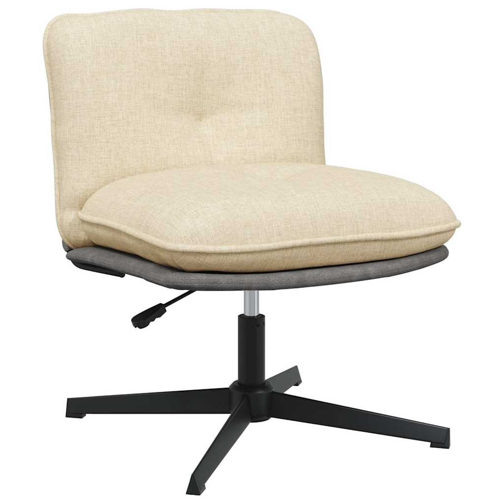 Office chair swivel cream fabric