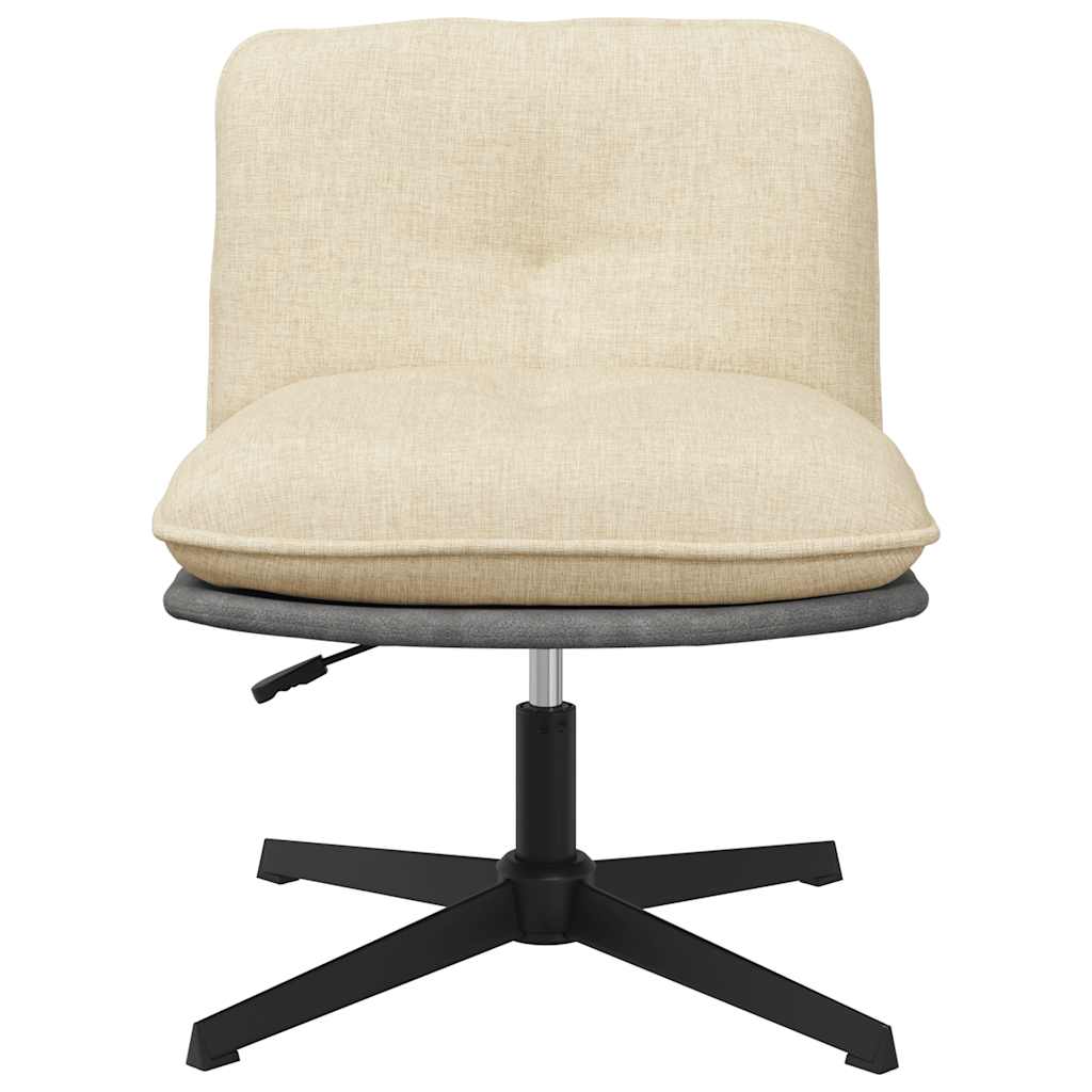 Office chair swivel cream fabric