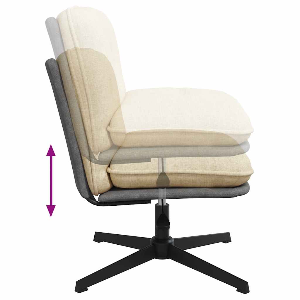 Office chair swivel cream fabric