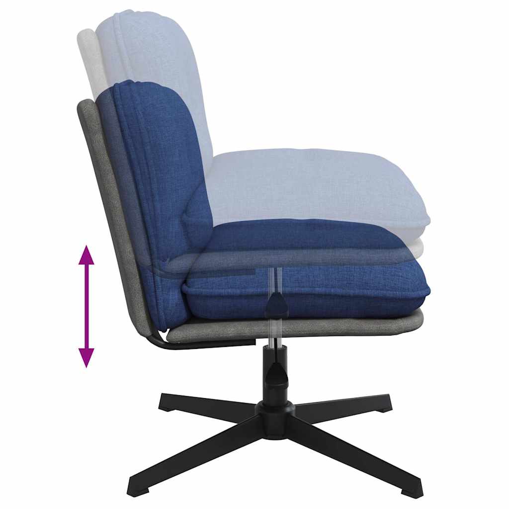 Office Chair Swivel Blue Fabric