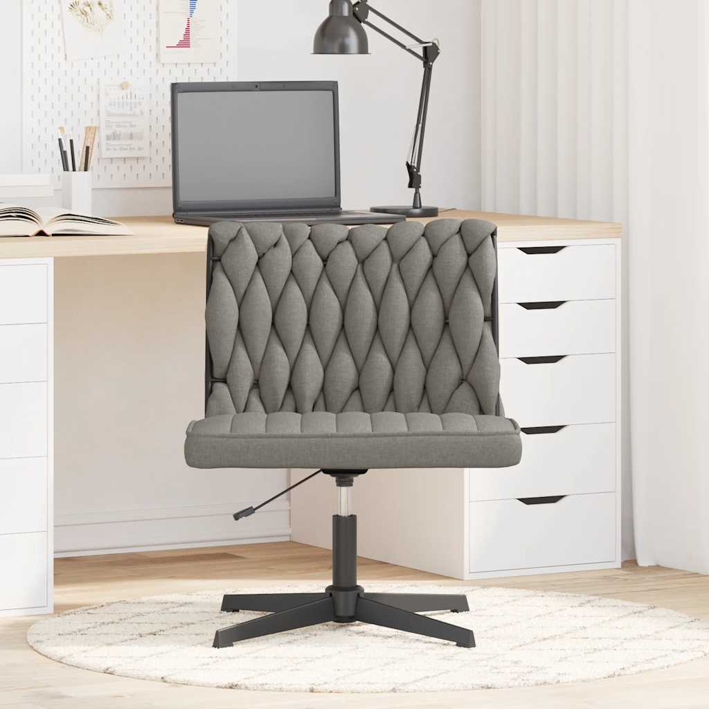 Office chair swivel light grey fabric