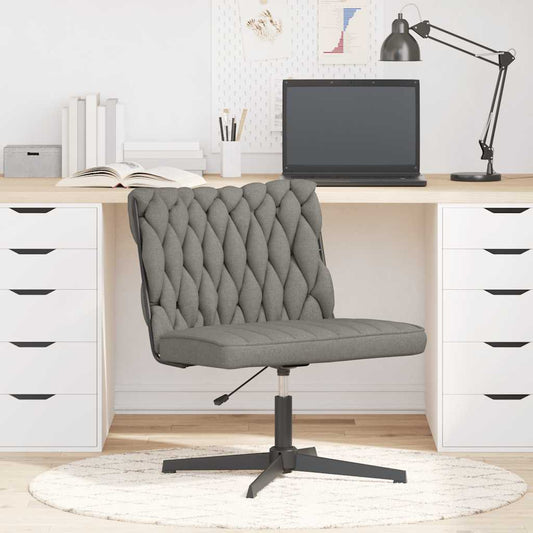Office chair swivel light grey fabric