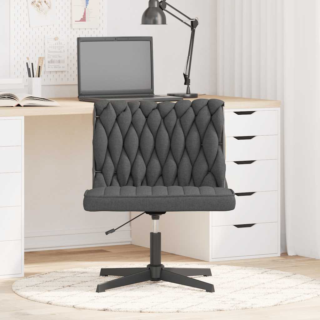 Office chair swivel dark grey fabric