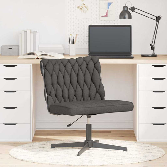 Office chair swivel dark grey fabric