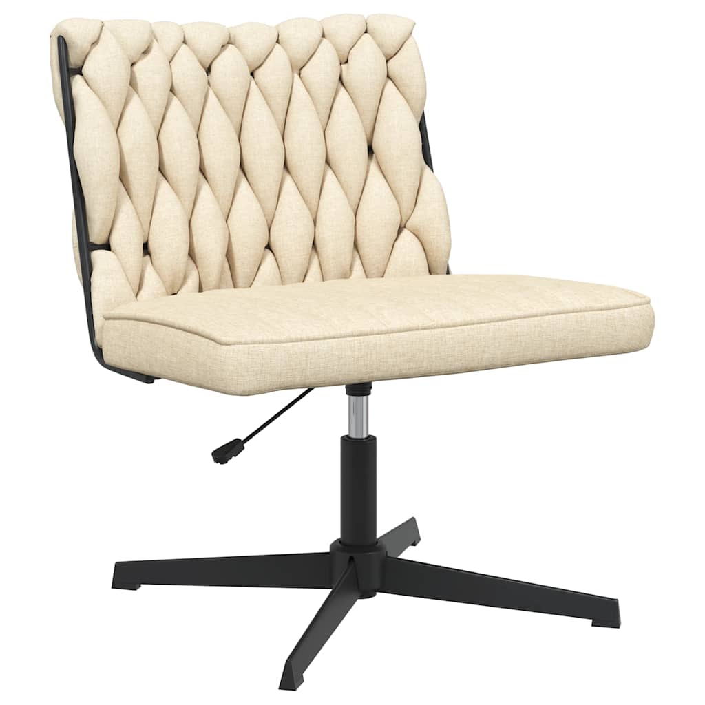 Office chair swivel cream fabric