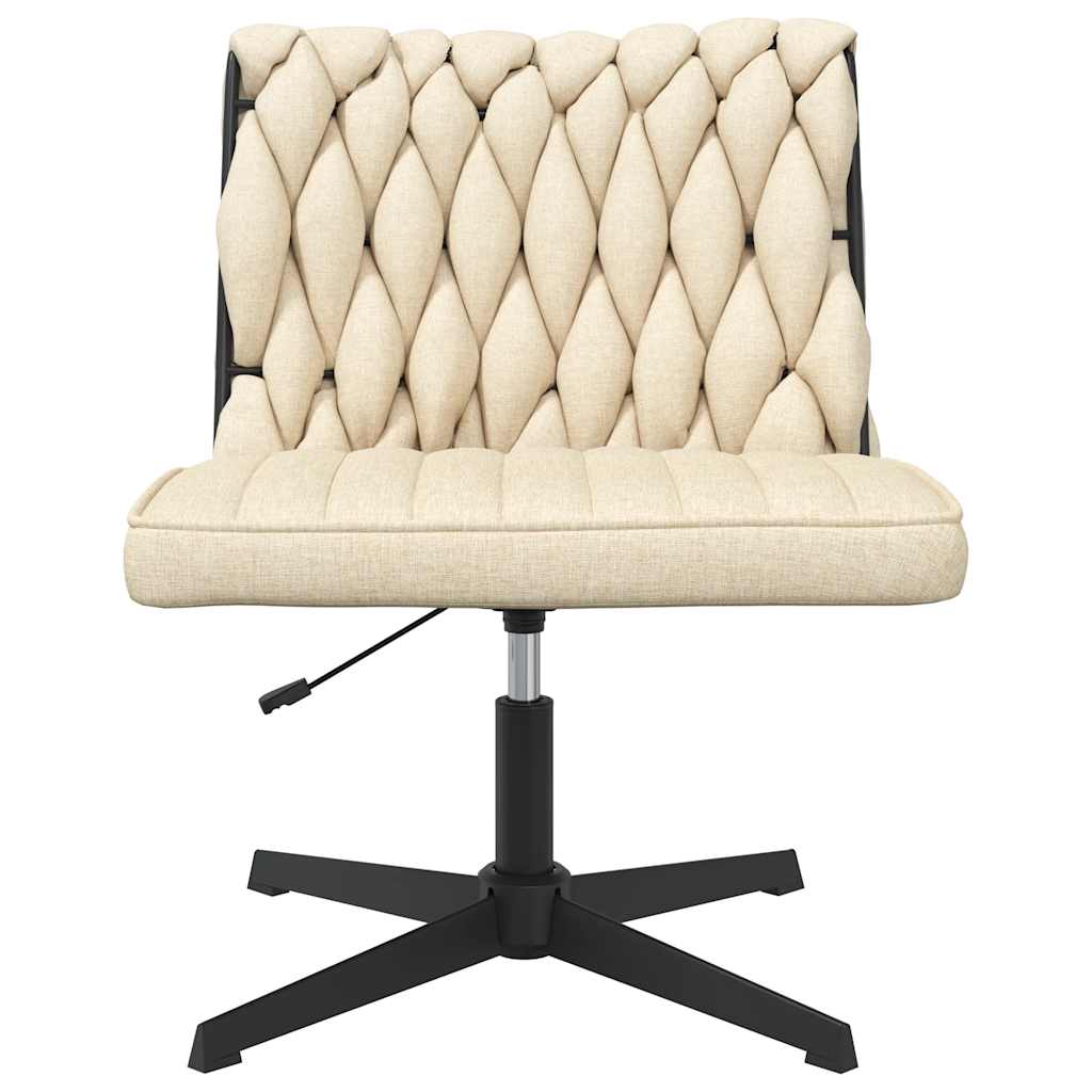 Office chair swivel cream fabric