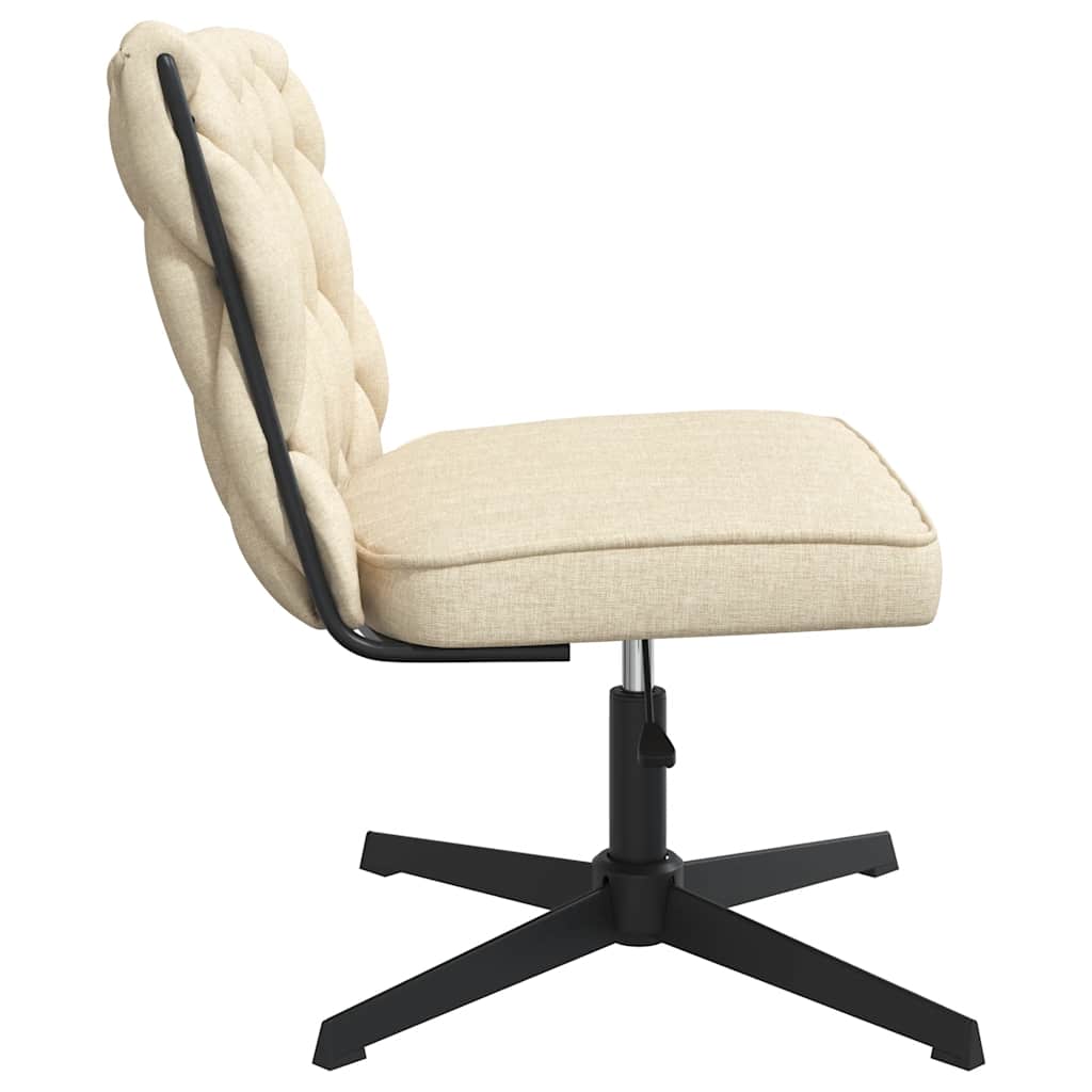 Office chair swivel cream fabric