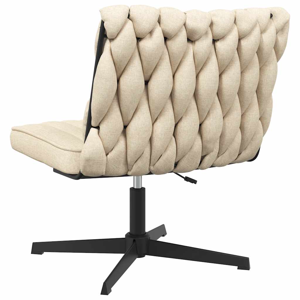 Office chair swivel cream fabric