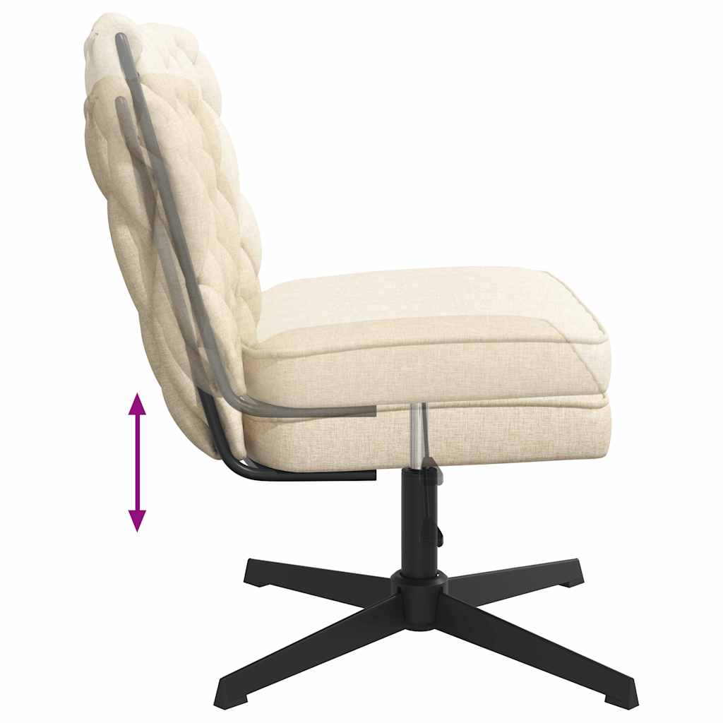Office chair swivel cream fabric