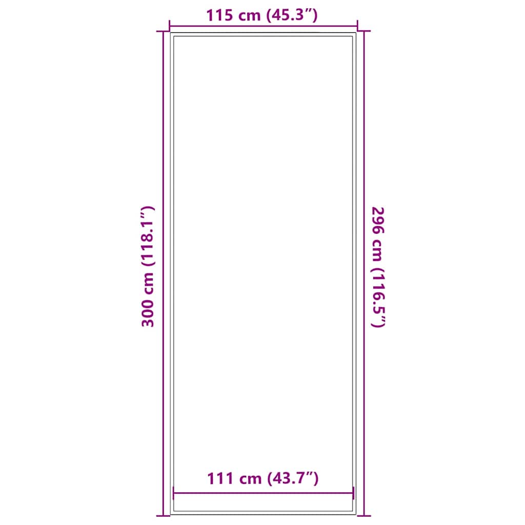 Fußmatte Braun 115x300 cm