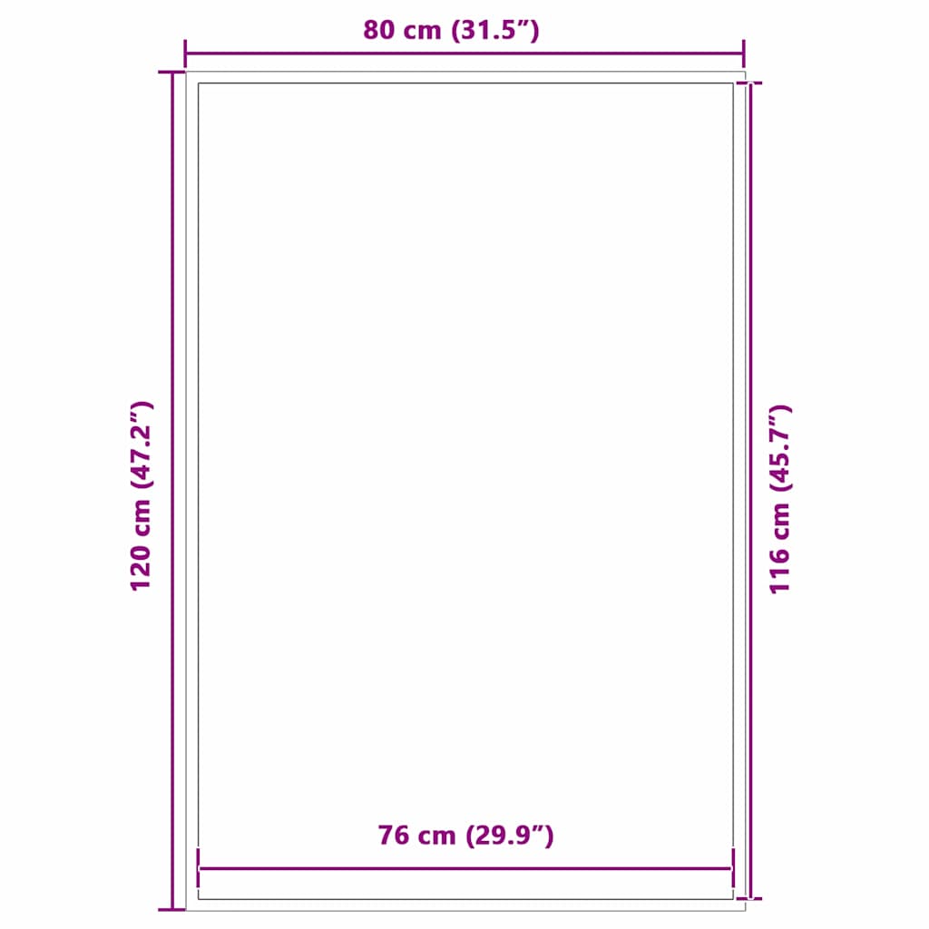 Fußmatte Schwarz 80 x 120 cm Polypropylen