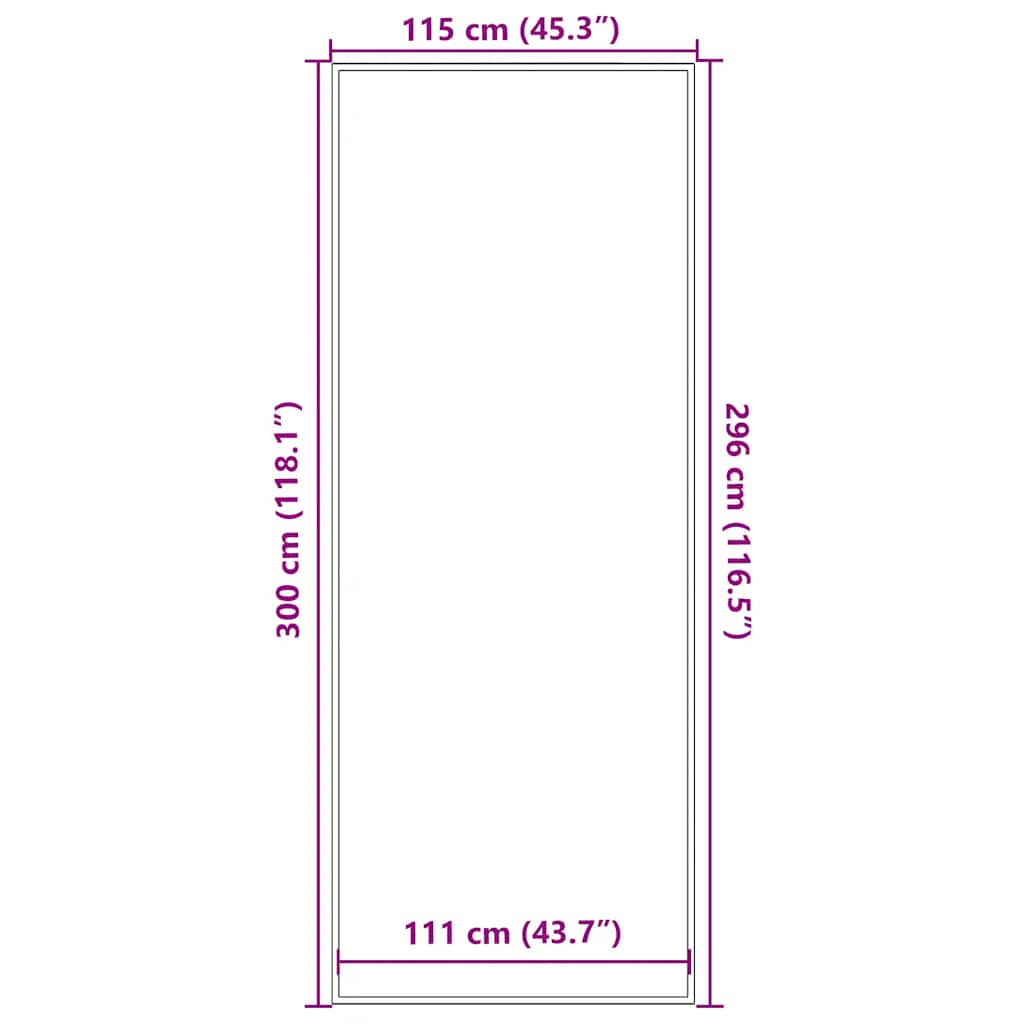 Fußmatte Braun 115x300 cm