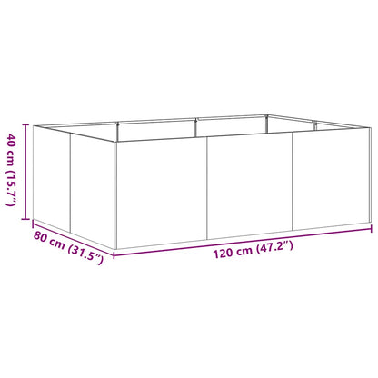 Pflanzkübel 120x80x40 cm Edelstahl