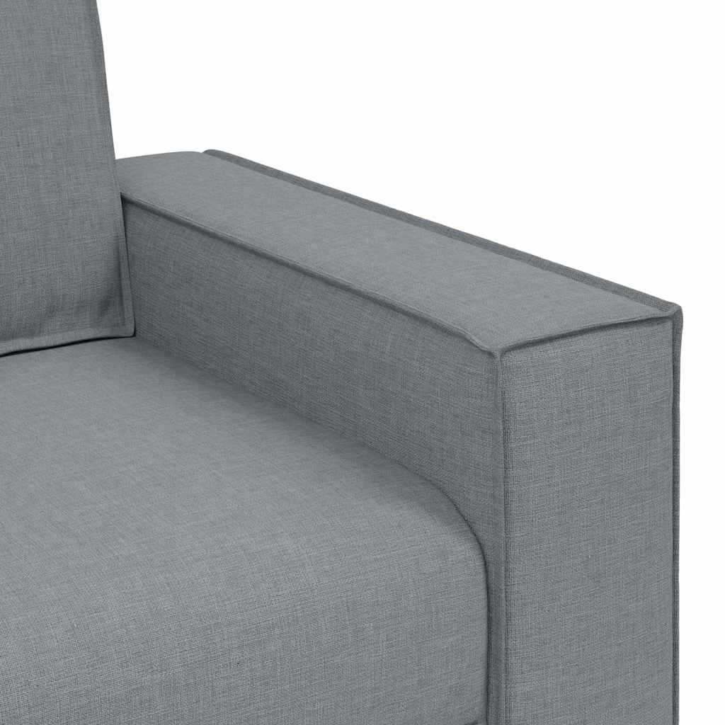 Sofa Set mit Kissen 3 pcs Grau 220 x 78 x 84 cm Stoff