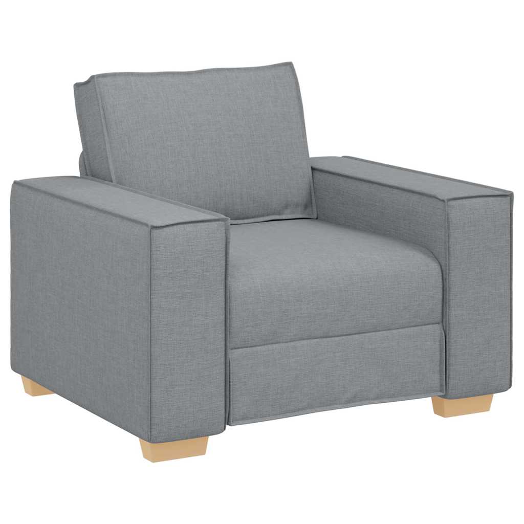 Sofa Set mit Kissen 3 pcs Grau 220 x 78 x 84 cm Stoff
