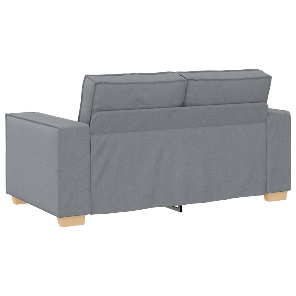 Sofa Set mit Kissen 3 pcs Grau 220 x 78 x 84 cm Stoff