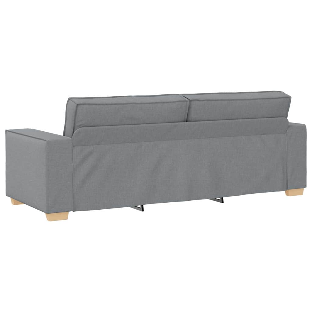 Sofa Set mit Kissen 3 pcs Grau 220 x 78 x 84 cm Stoff
