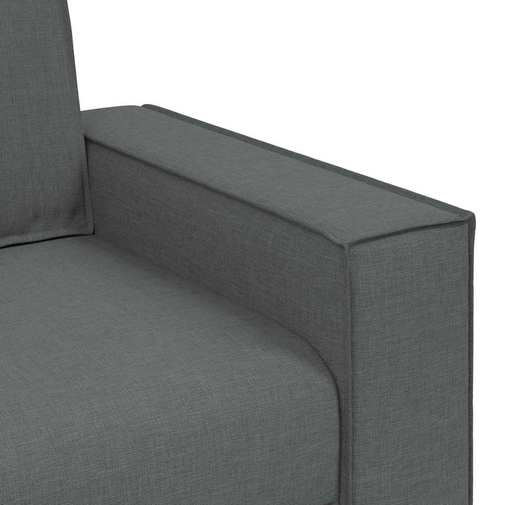 Sofa Set mit Kissen 3 pcs Grau 220 x 78 x 84 cm Stoff