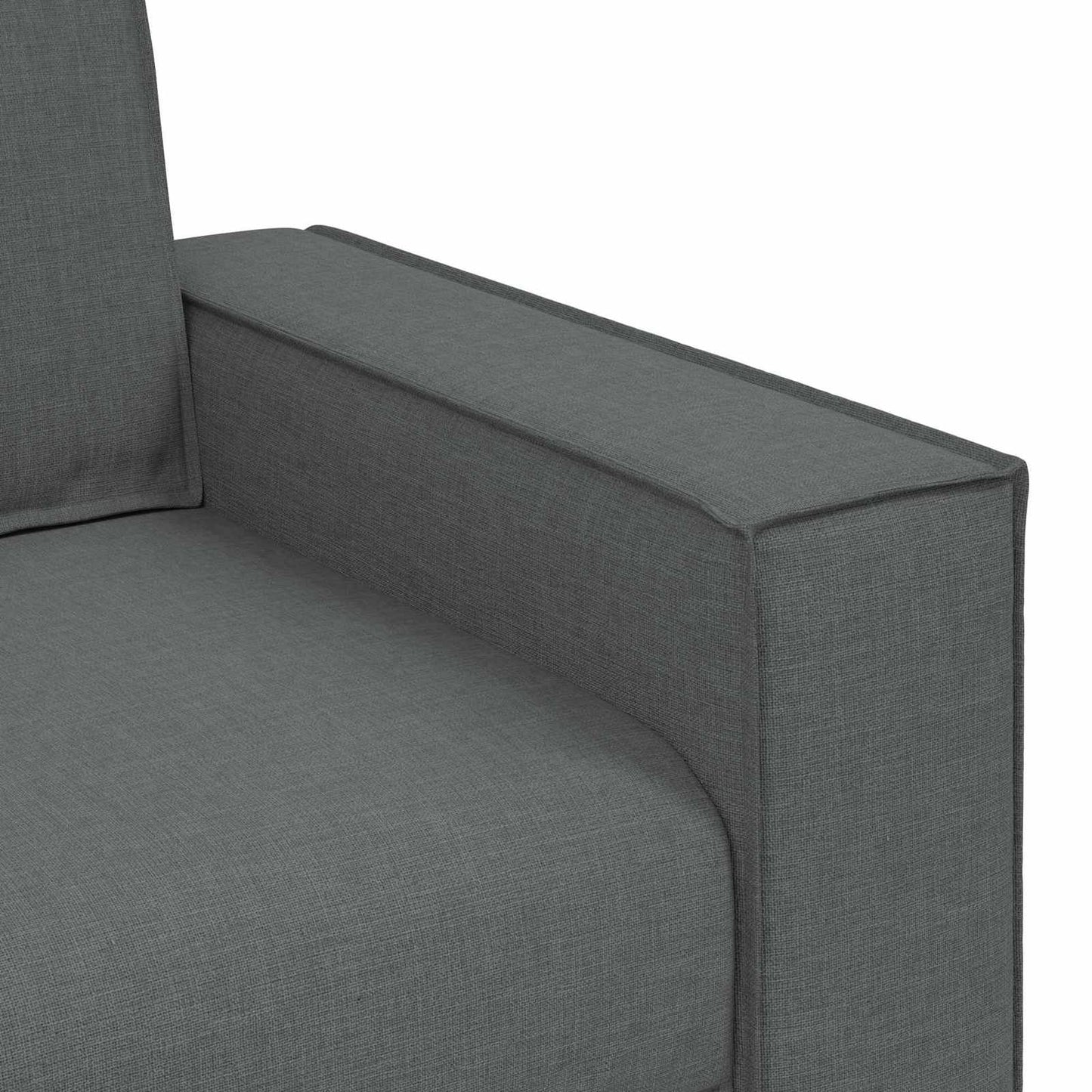 Sofa 3 stk. Dunkelgrau Stoff