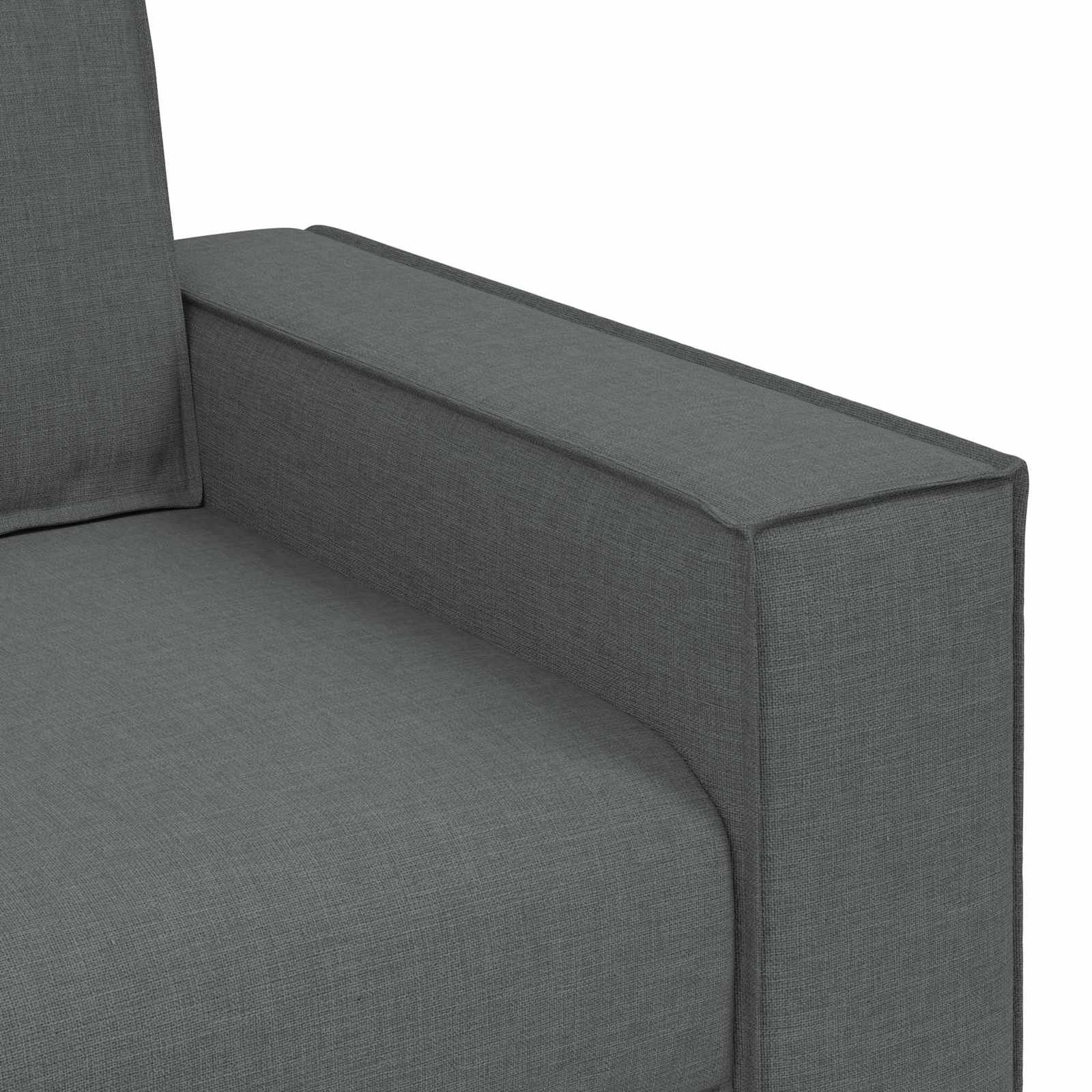 Sofa 3 stk. Dunkelgrau Stoff