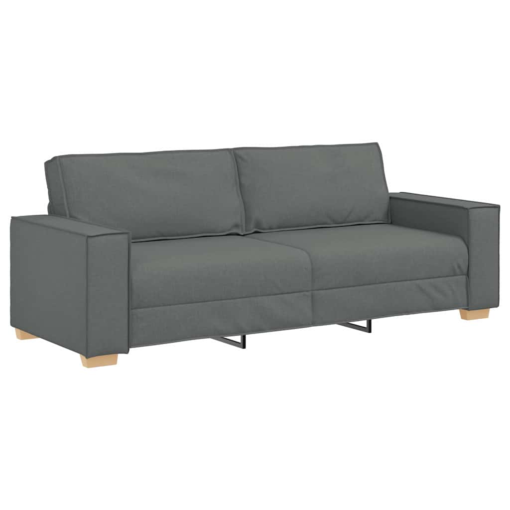 Sofa Set mit Kissen 3 pcs Grau 220 x 78 x 84 cm Stoff