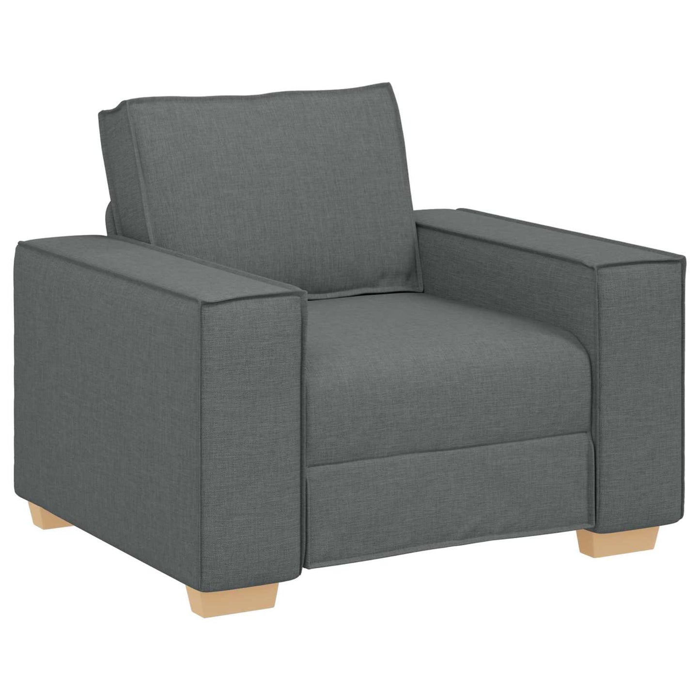 Sofa 3 stk. Dunkelgrau Stoff