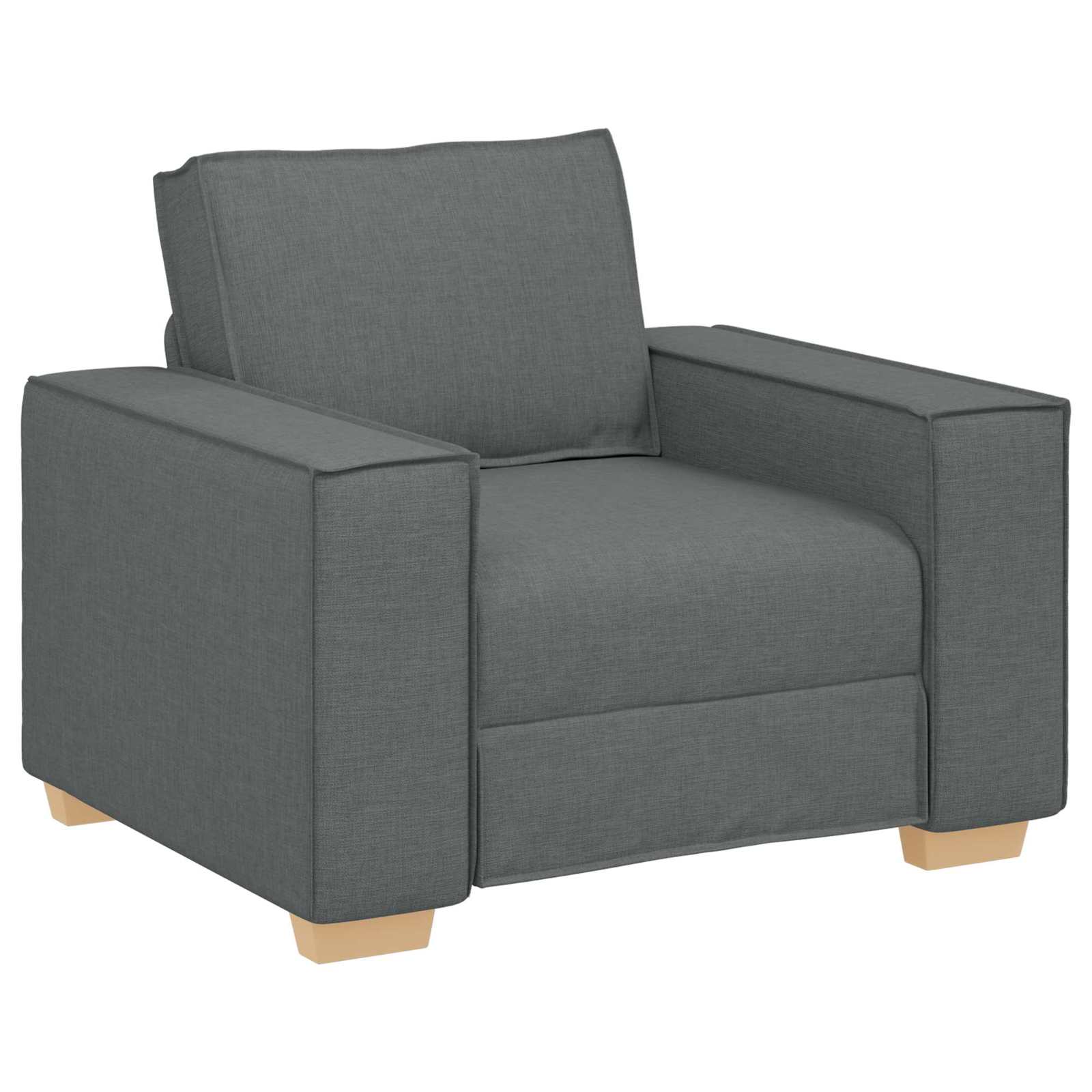 Sofa 3 stk. Dunkelgrau Stoff