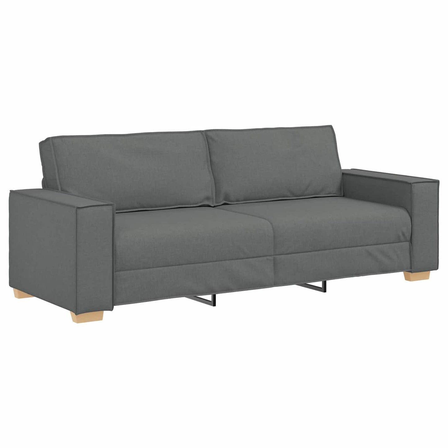 Sofa 3 stk. Dunkelgrau Stoff