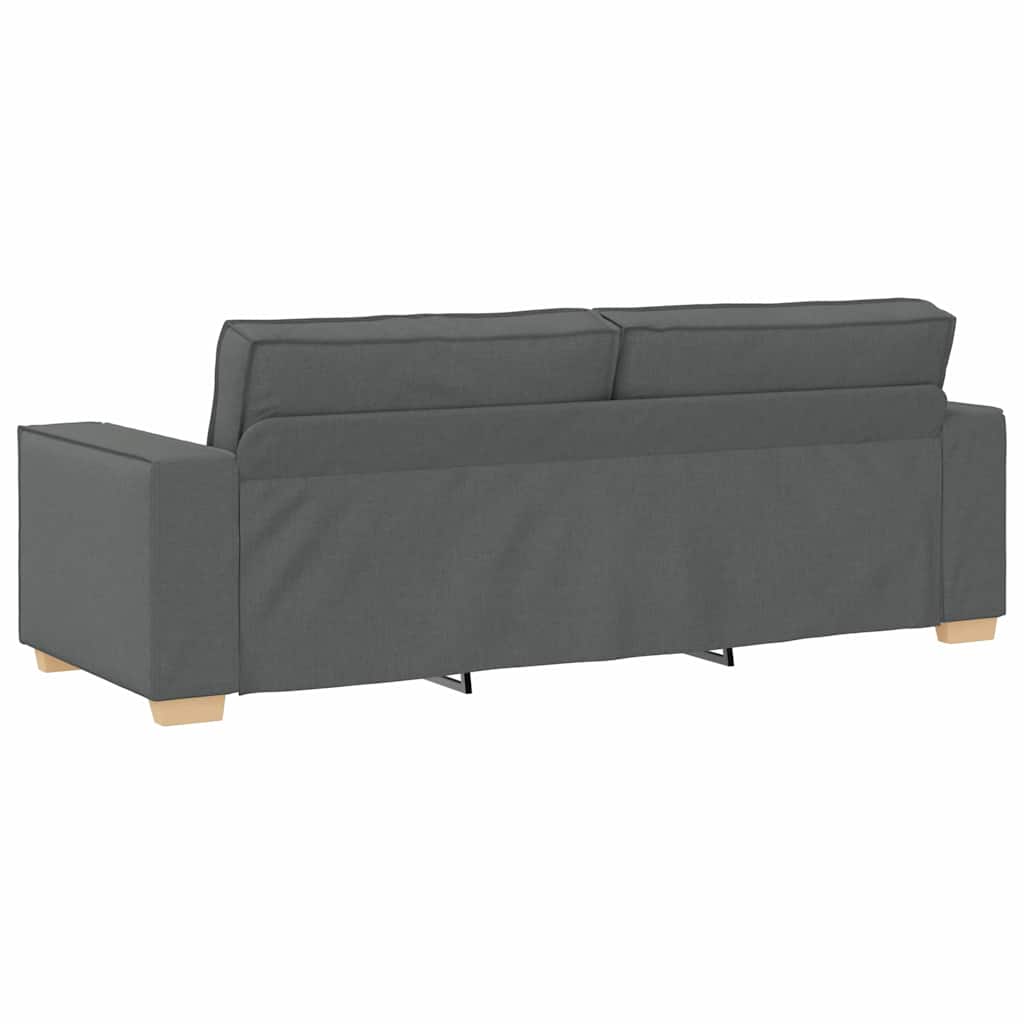 Sofa Set mit Kissen 3 pcs Grau 220 x 78 x 84 cm Stoff