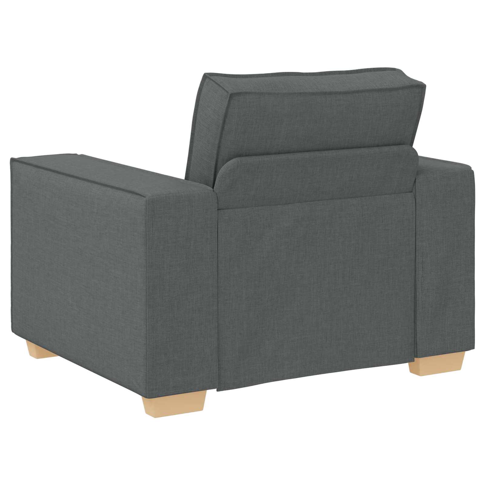 Sofa 3 stk. Dunkelgrau Stoff