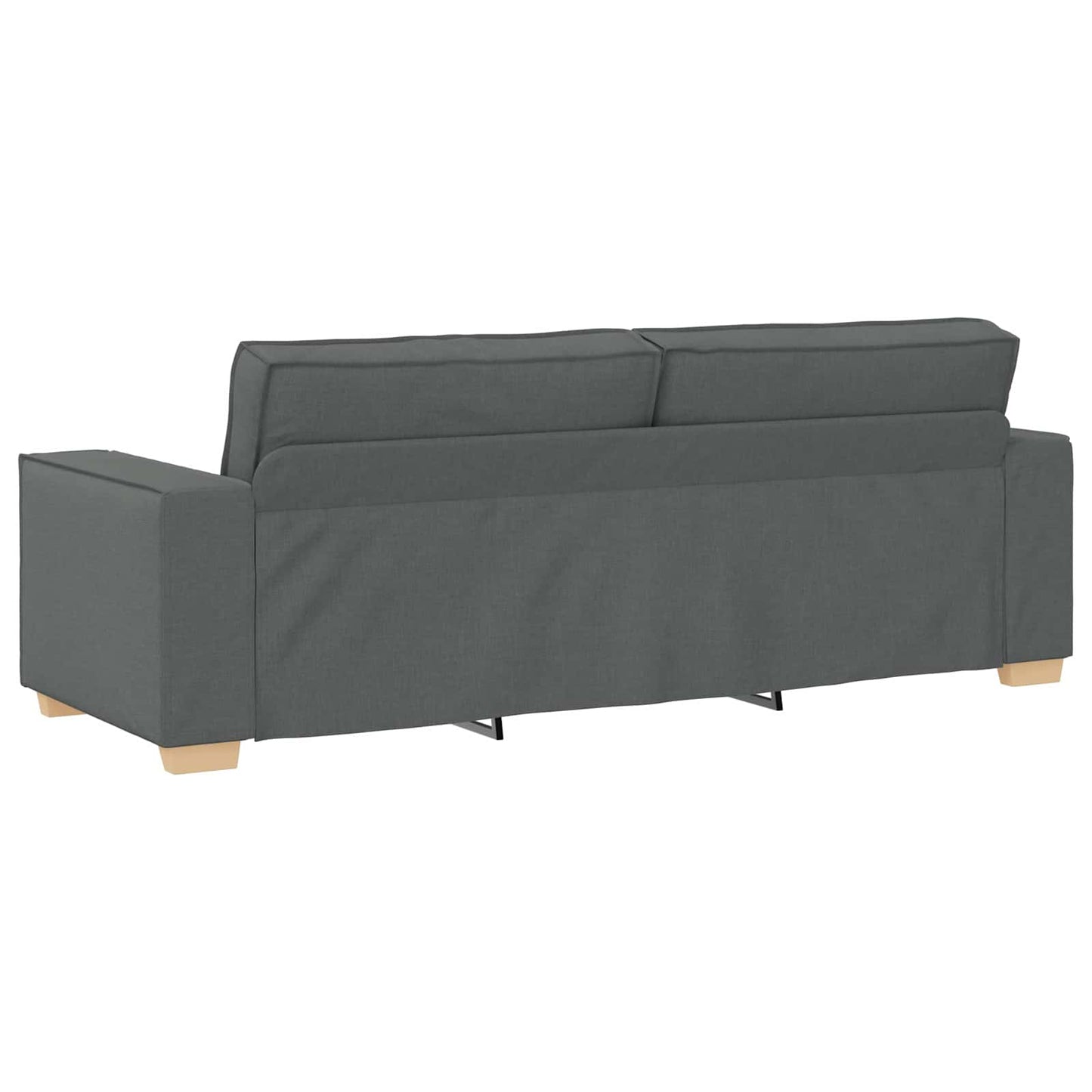 Sofa 3 stk. Dunkelgrau Stoff