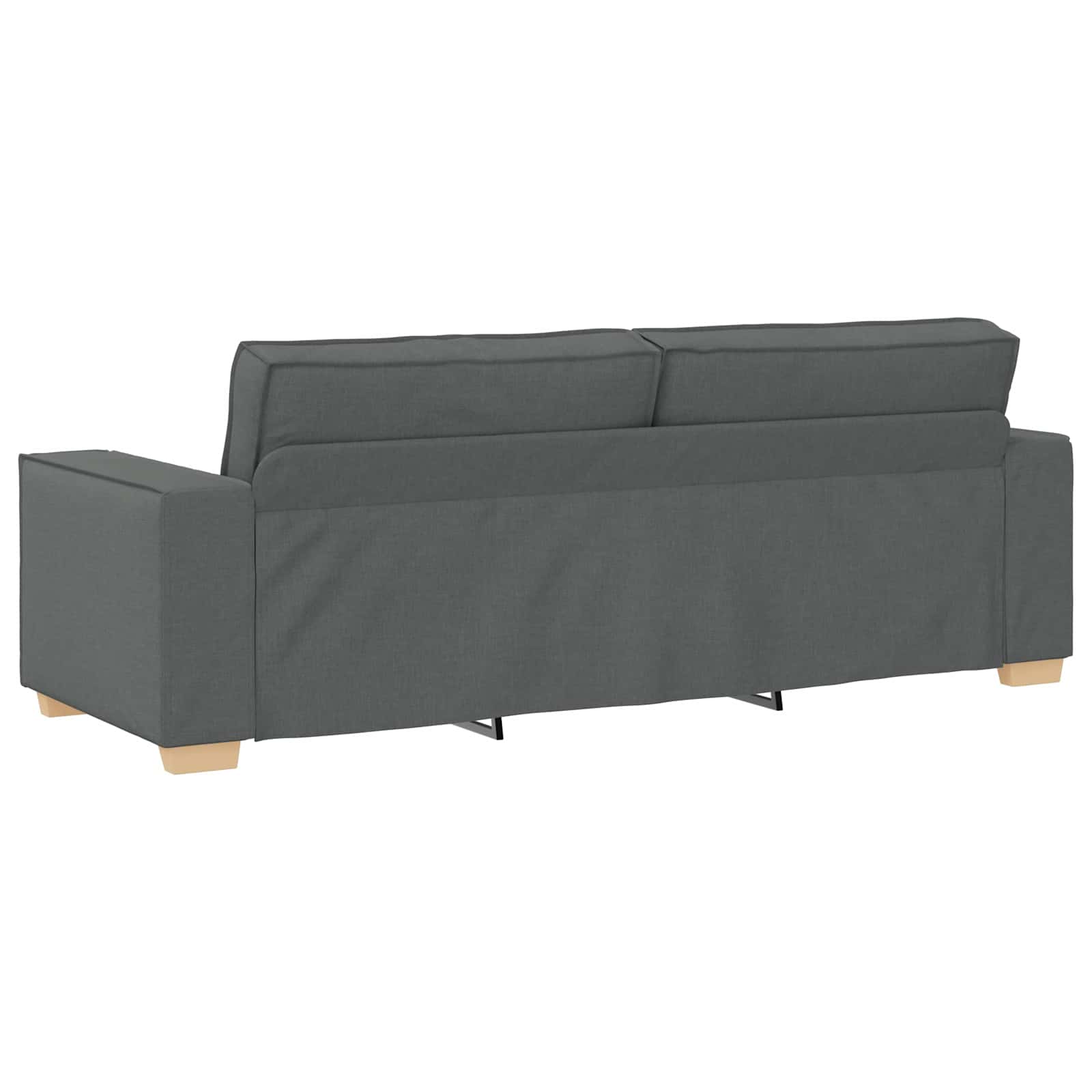 Sofa 3 stk. Dunkelgrau Stoff