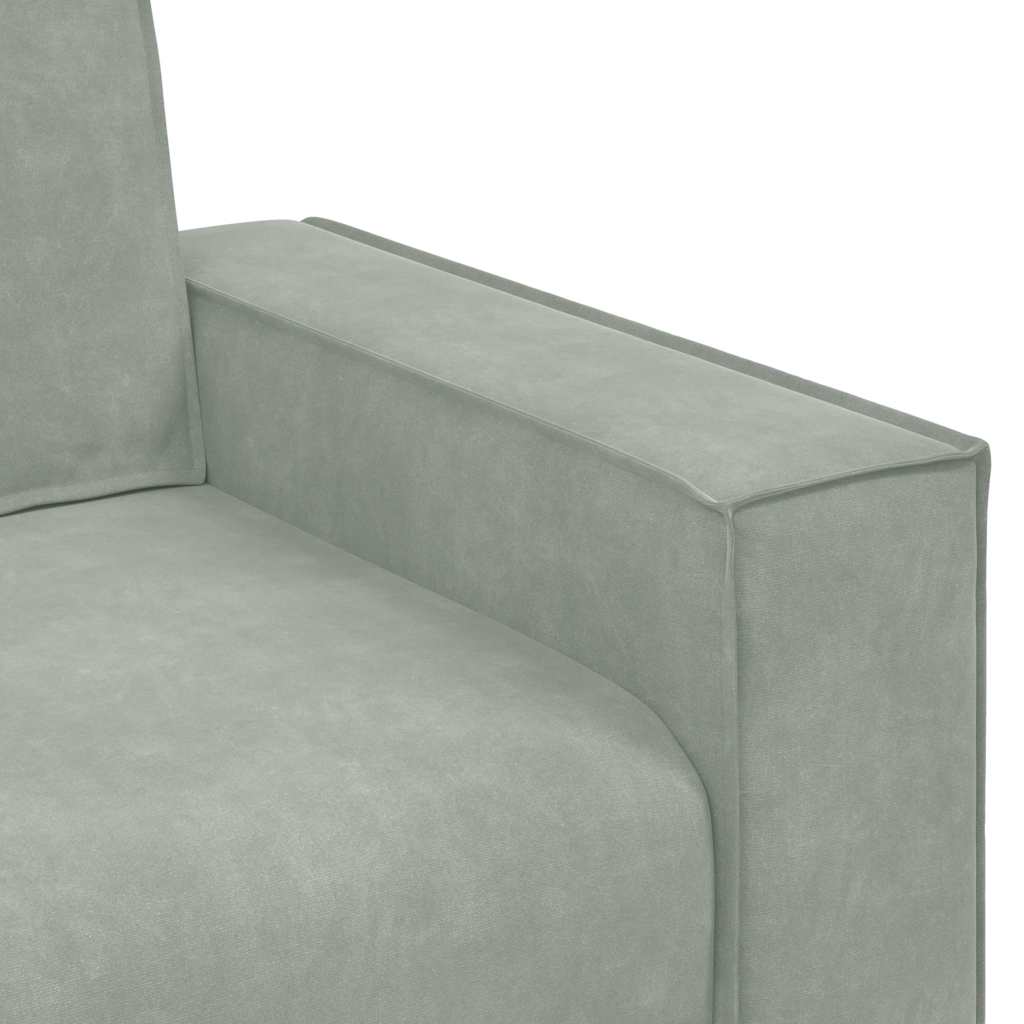 Sofa Set mit Kissen mit Kissen 3 pcs Grau 220 x 78 x 84 cm Samt