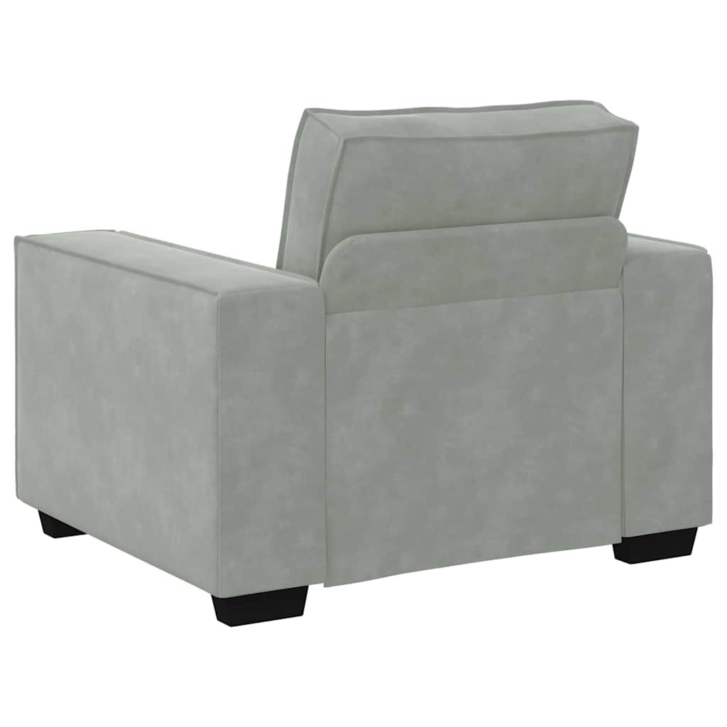 Sofa Set mit Kissen mit Kissen 3 pcs Grau 220 x 78 x 84 cm Samt