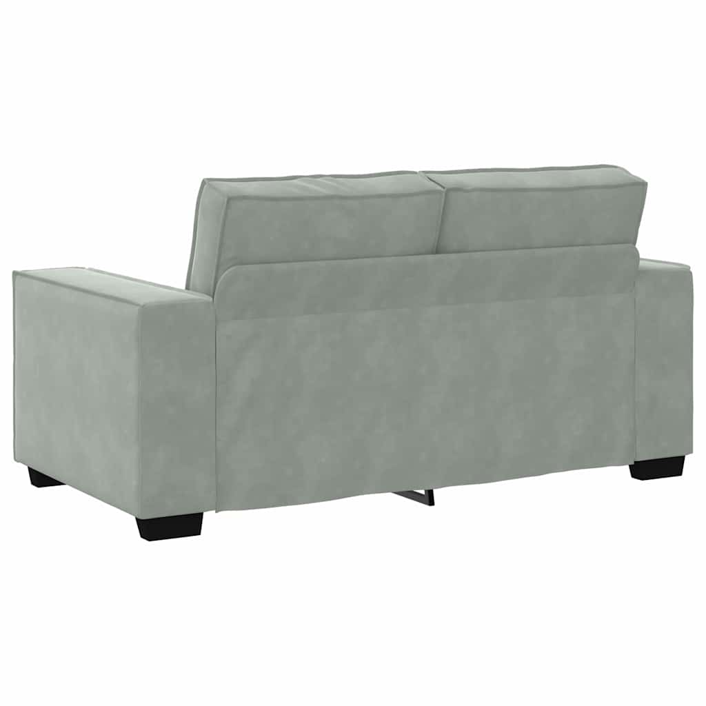 Sofa Set mit Kissen mit Kissen 3 pcs Grau 220 x 78 x 84 cm Samt