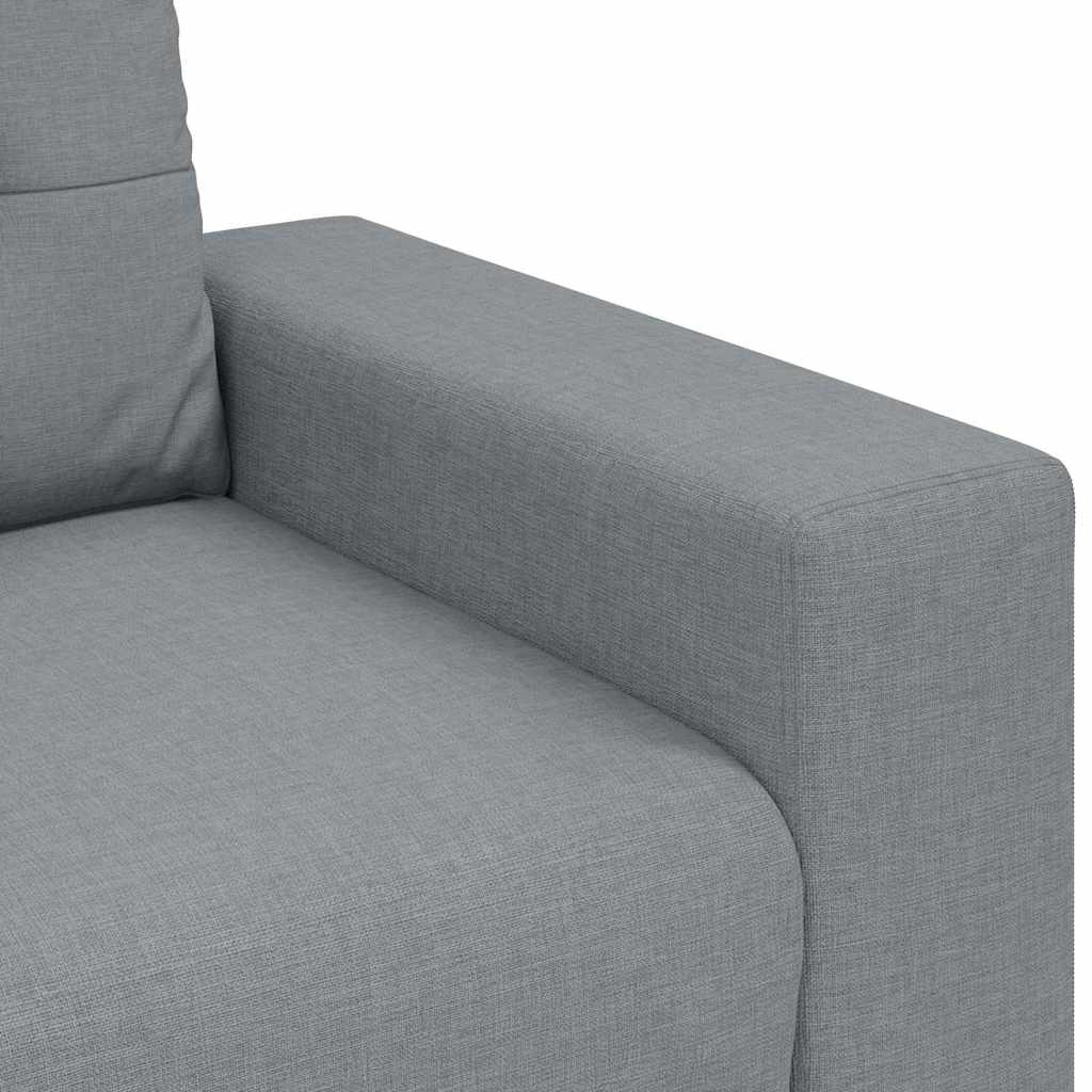 Sofa Set mit Kissen mit Kissen 3 pcs Grau Stoff