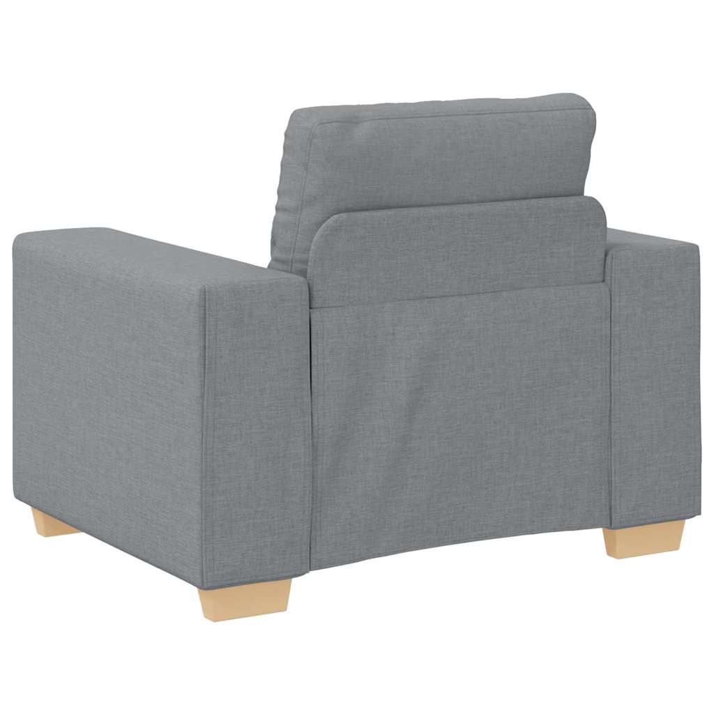 Sofa Set mit Kissen mit Kissen 3 pcs Grau Stoff
