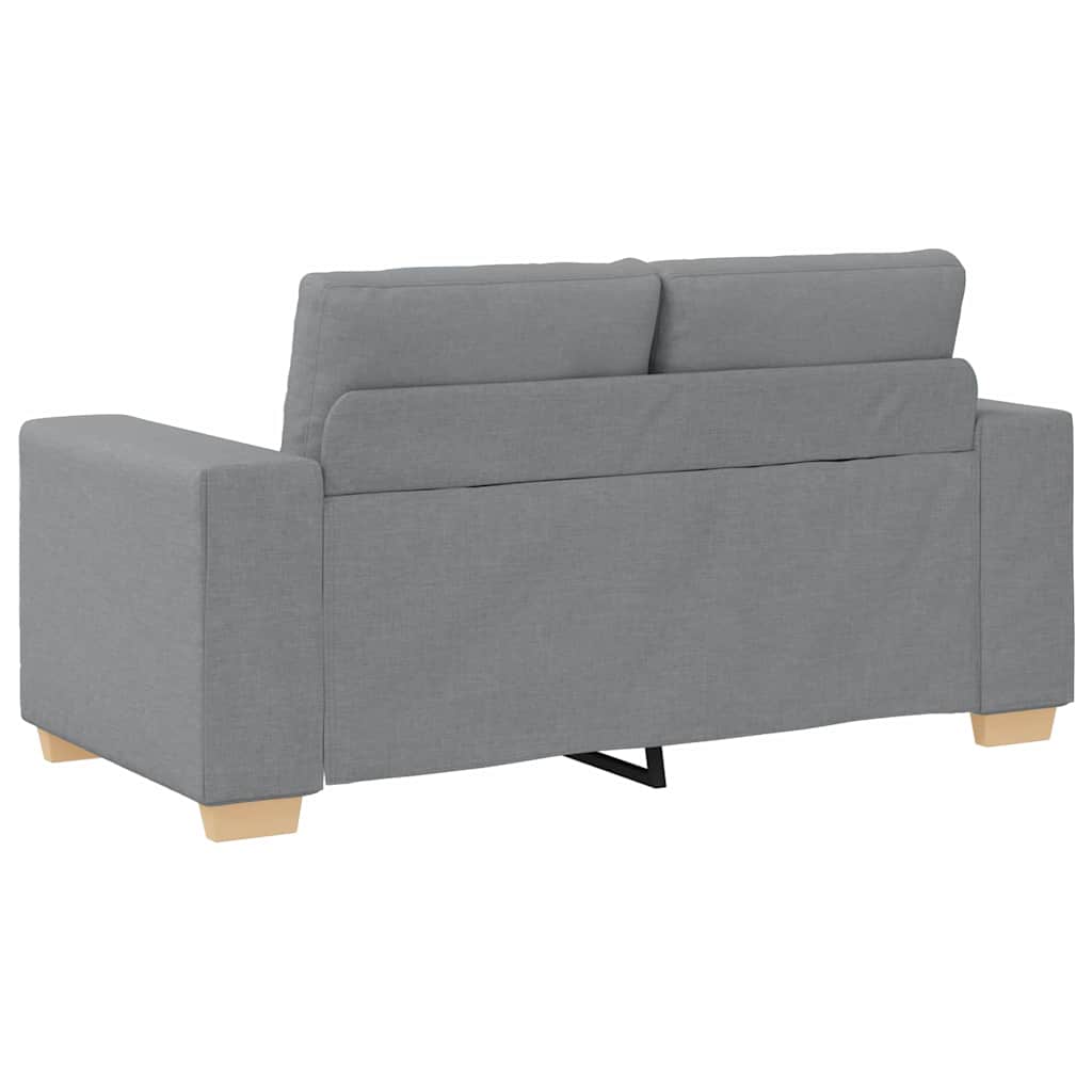 Sofa Set mit Kissen mit Kissen 3 pcs Grau Stoff