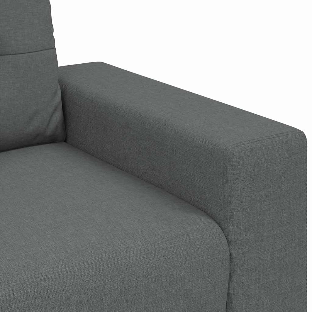 Sofa Set mit Kissen mit Kissen 3 pcs Grau Stoff