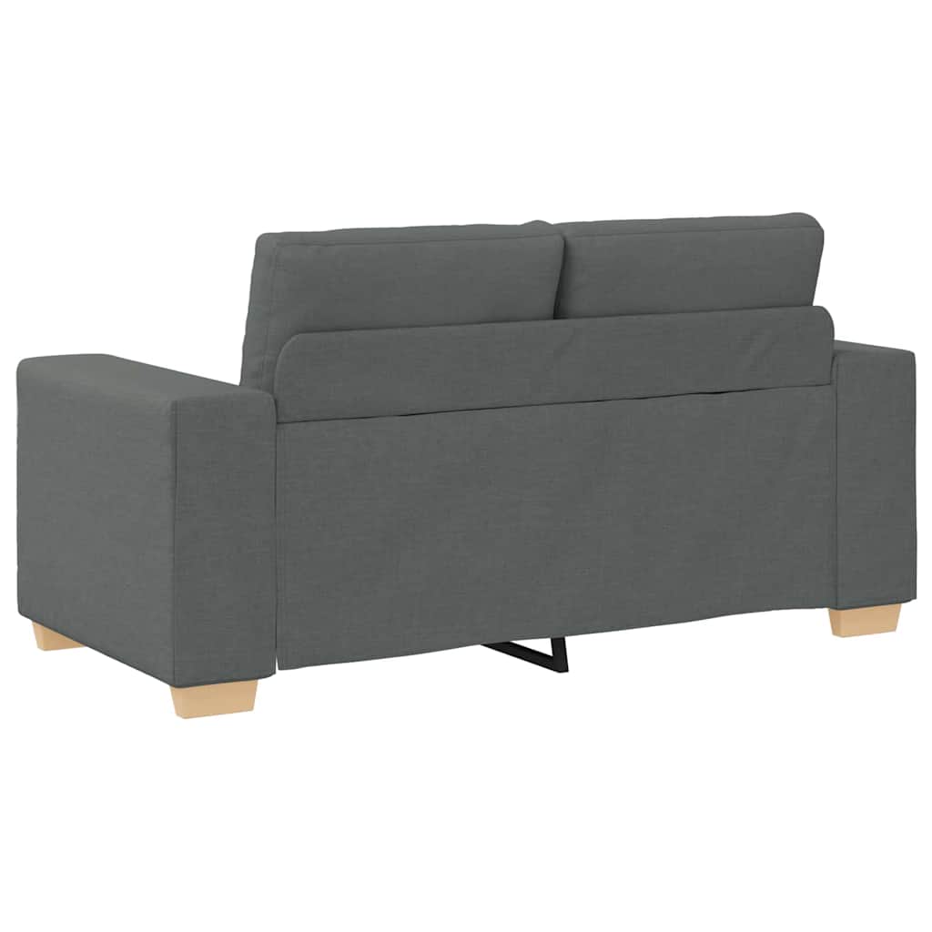 Sofa Set mit Kissen mit Kissen 3 pcs Grau Stoff