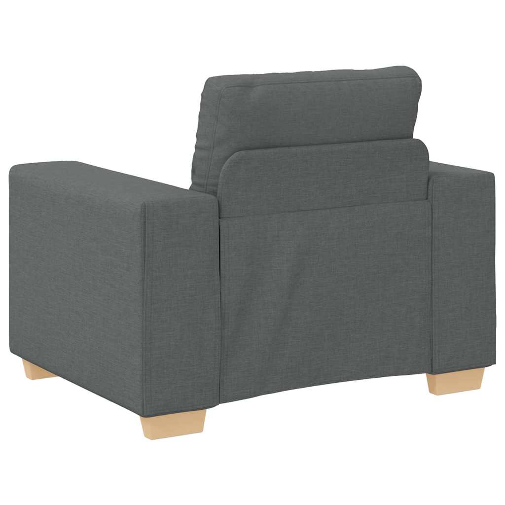 Sofa Set mit Kissen mit Kissen 3 pcs Grau Stoff