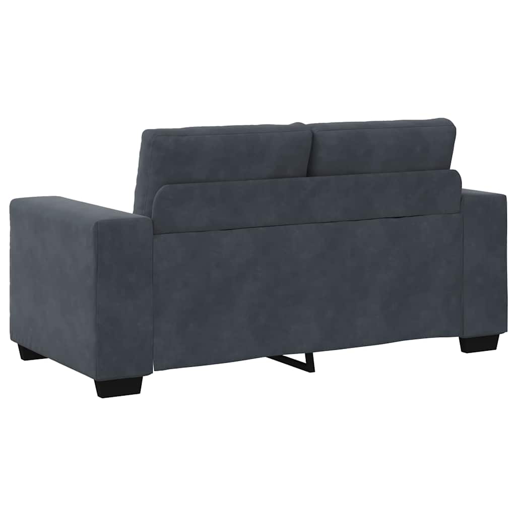 Sofa Set mit Kissen 3 pcs Grau 221 x 78 x 80 cm Samt