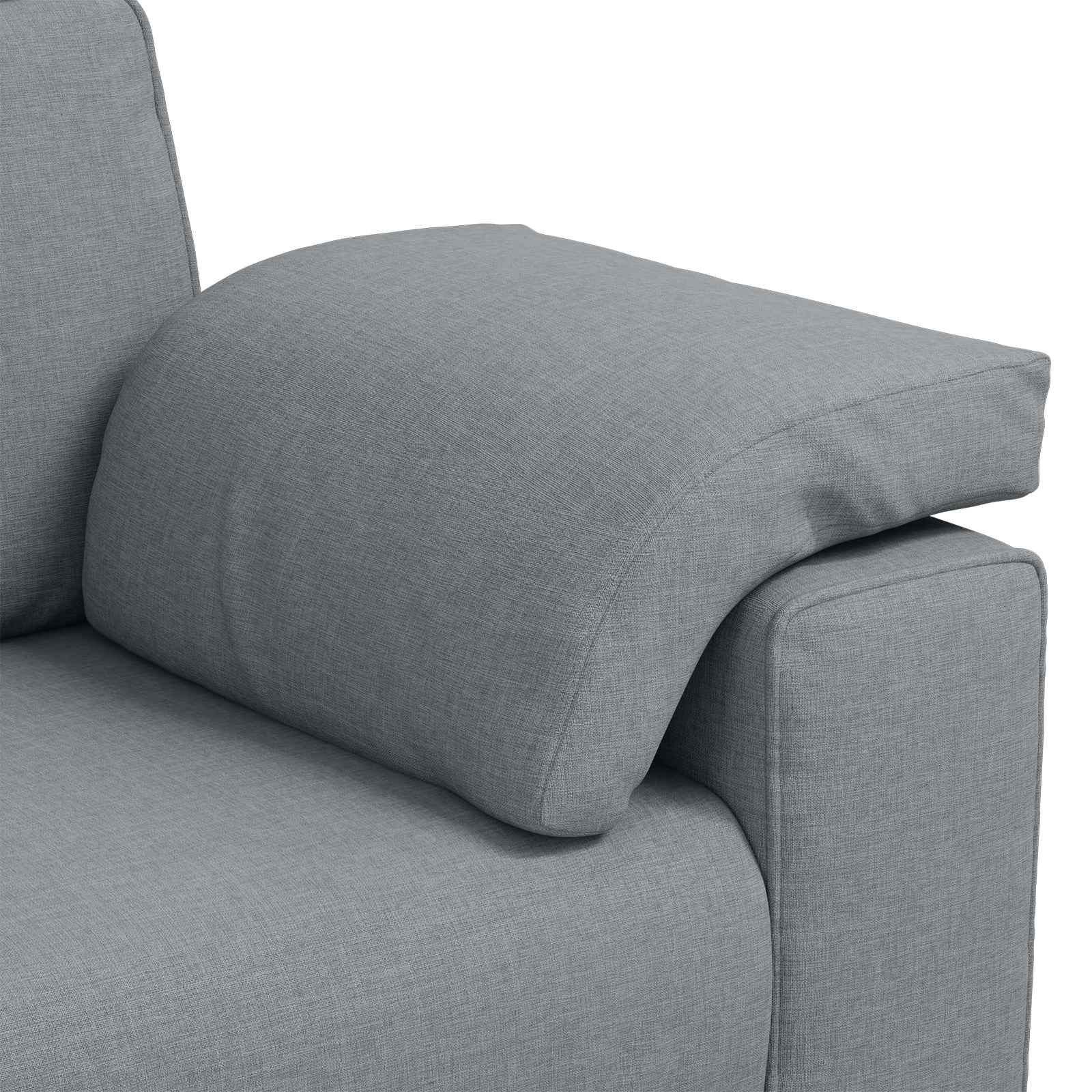 Sofa 3 stk. Hellgrau Stoff