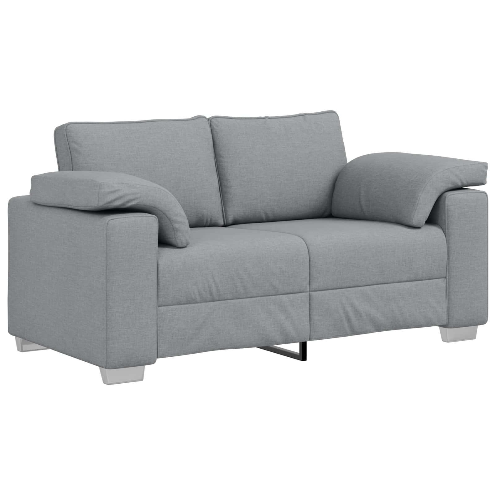 Sofa 3 stk. Hellgrau Stoff