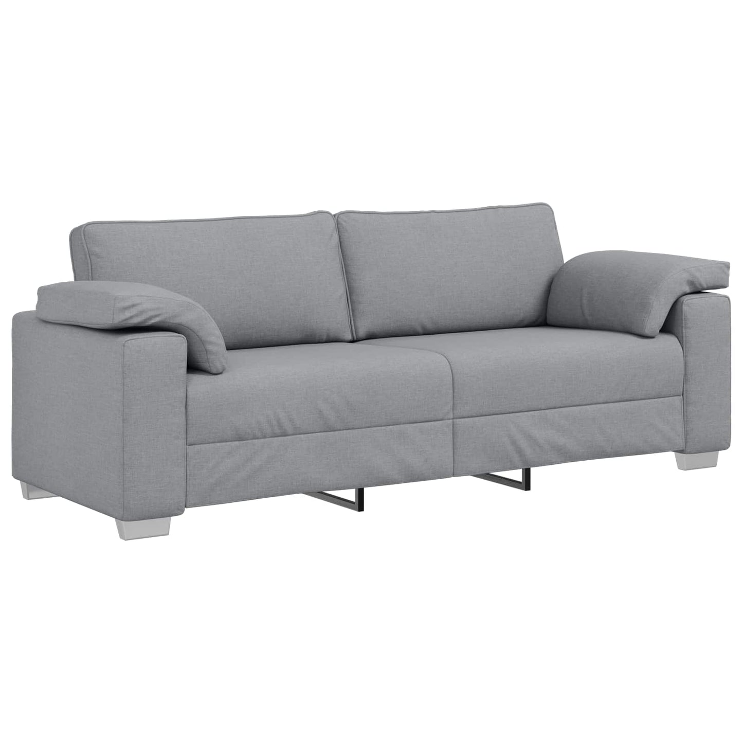 Sofa 3 stk. Hellgrau Stoff