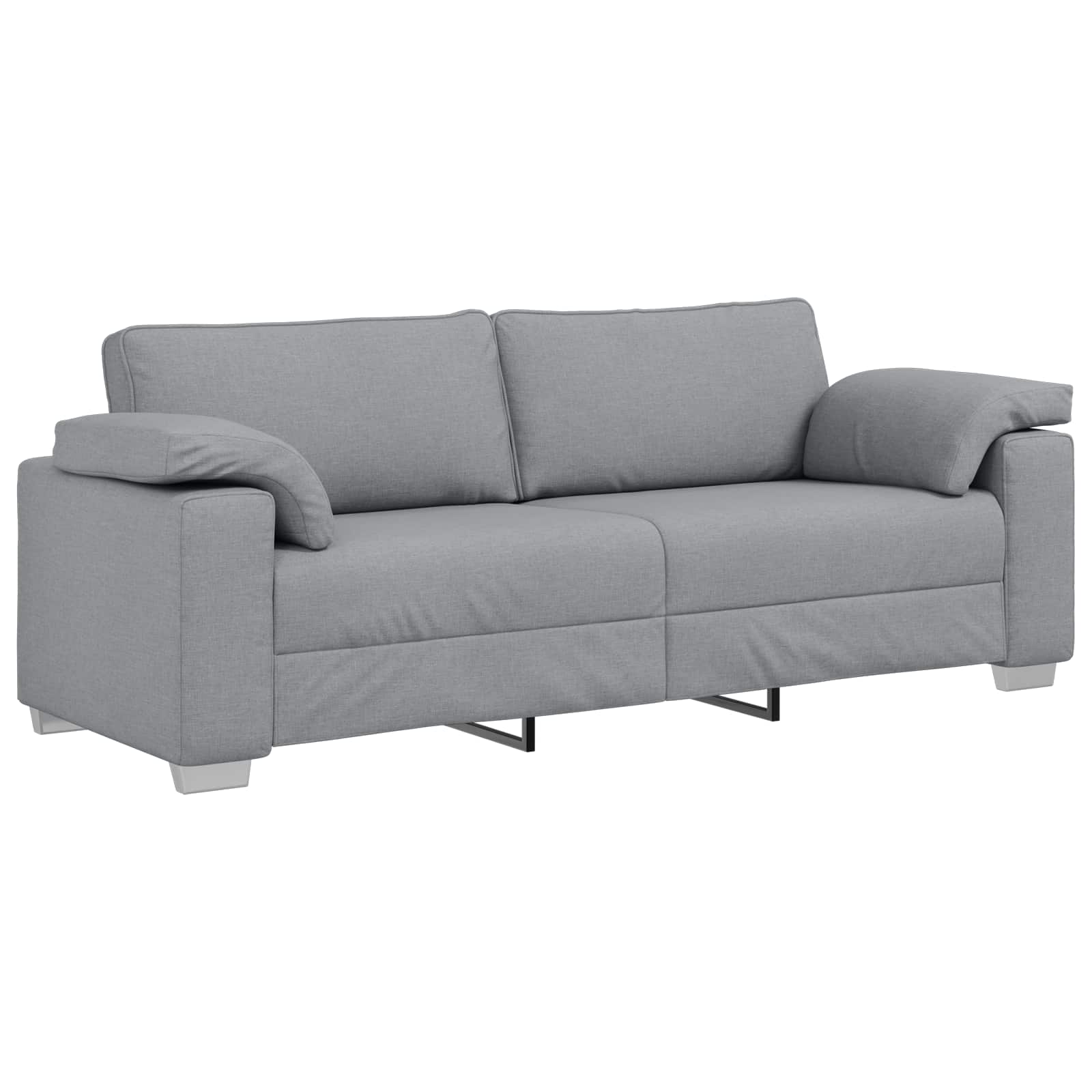 Sofa 3 stk. Hellgrau Stoff