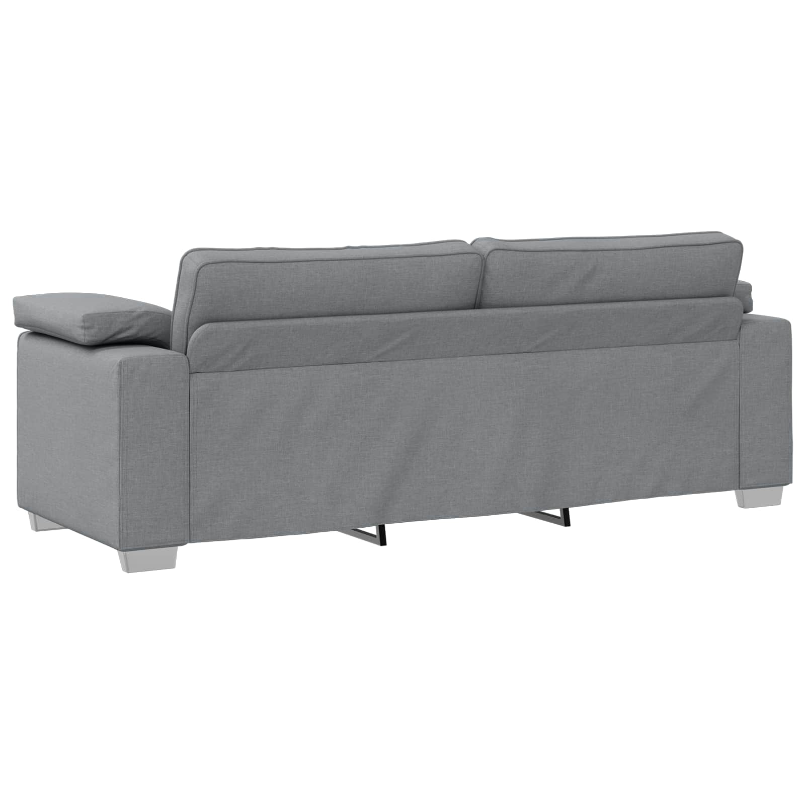Sofa 3 stk. Hellgrau Stoff