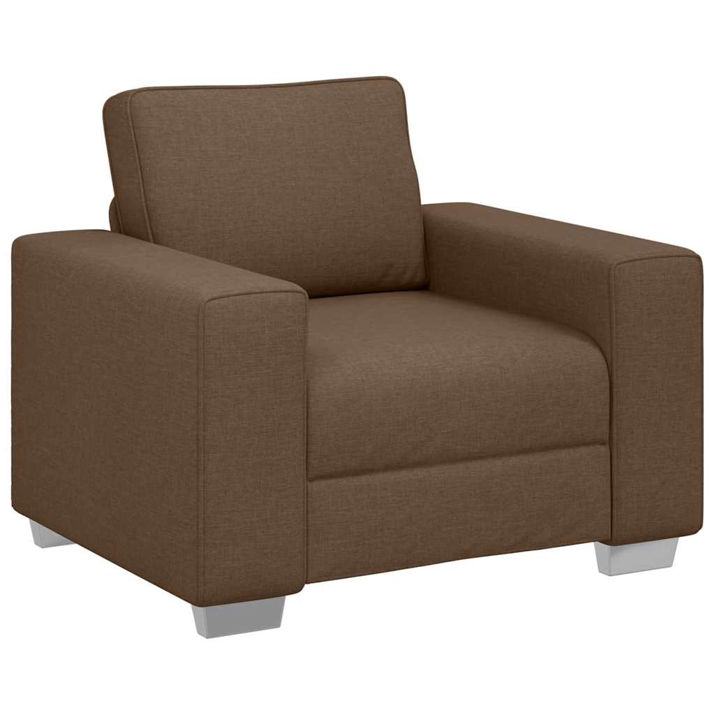 Sofa Set mit Kissen 3 pcs Braun 219 x 77 x 82 cm Stoff