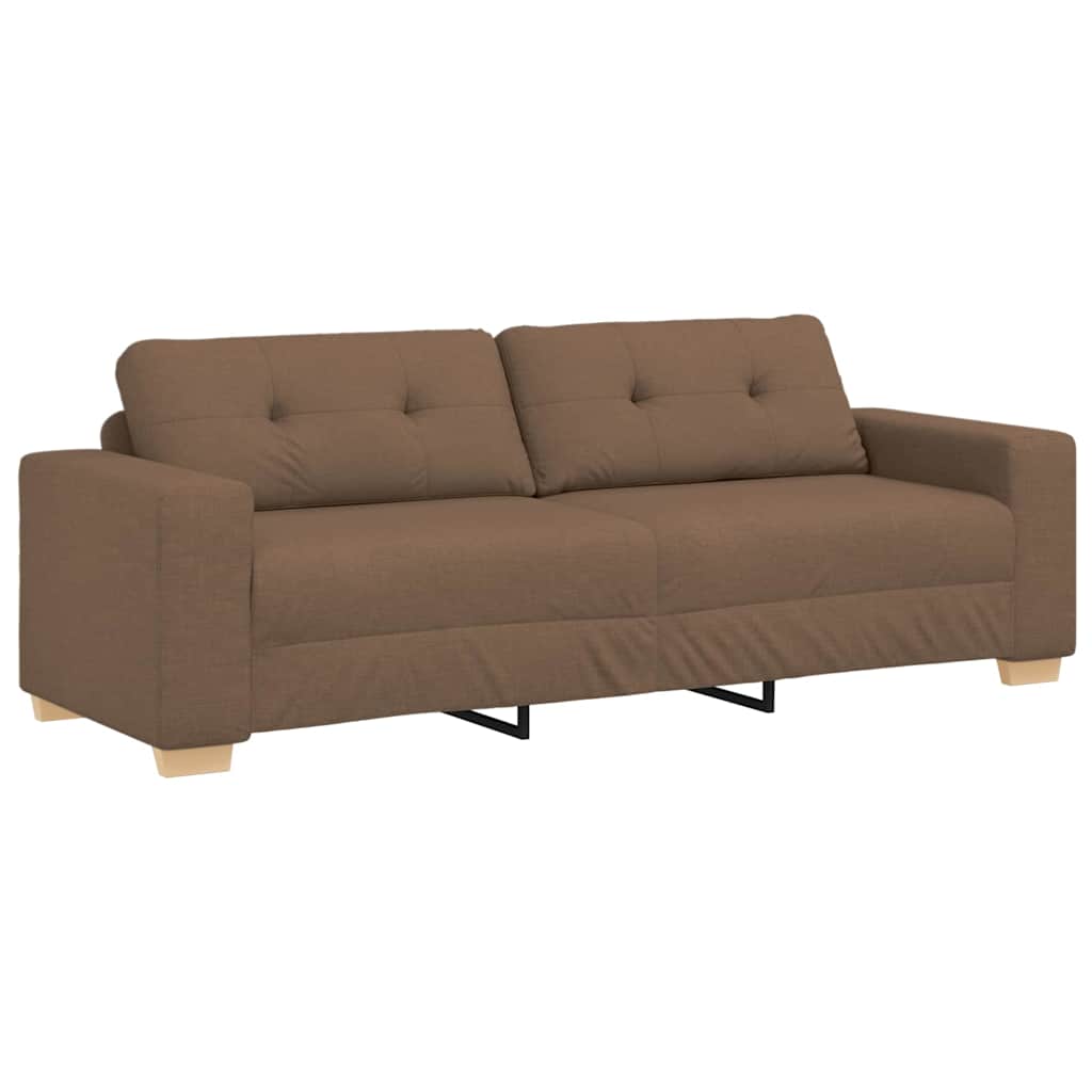 Sofa Set mit Kissen 2 pcs Braun 221 x 78 x 80 cm Stoff