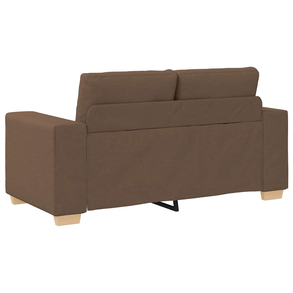 Sofa Set mit Kissen 2 pcs Braun 221 x 78 x 80 cm Stoff